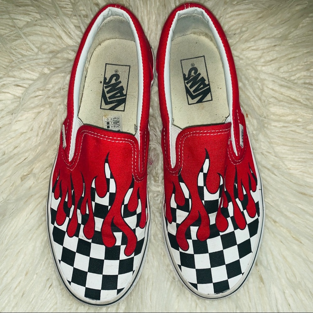 Checkered Flame Vans